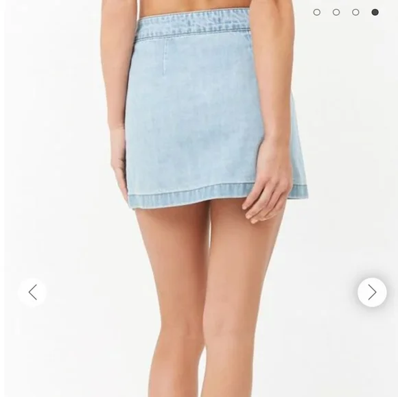 Forever 21 Denim Button Mini Skirt - Picture 2 of 3